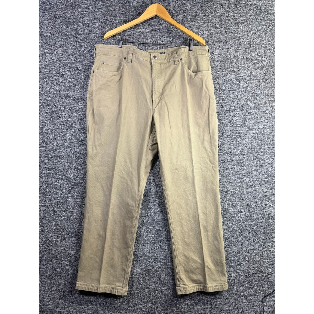 Duluth Trading Co Mens Flex Fire Hose Khaki Tan Work Pants 42x32 62752